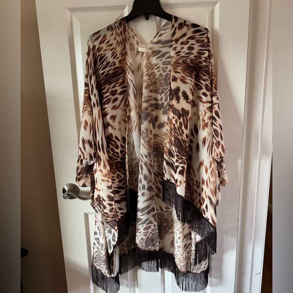 Urban Outfitters Leopard Print Kimono OSFM